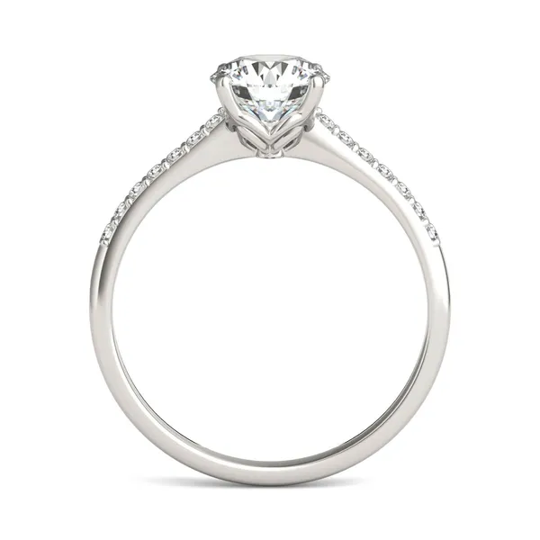 Round Brilliant Signature Petite Side-Stone Engagement Ring