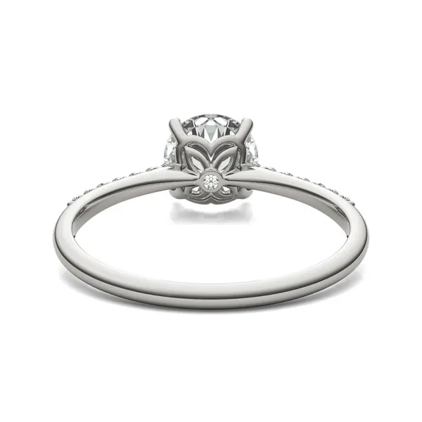 Round Brilliant Signature Petite Side-Stone Engagement Ring