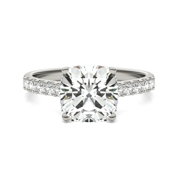 Cushion Signature Bold Side-Stone Engagement Ring