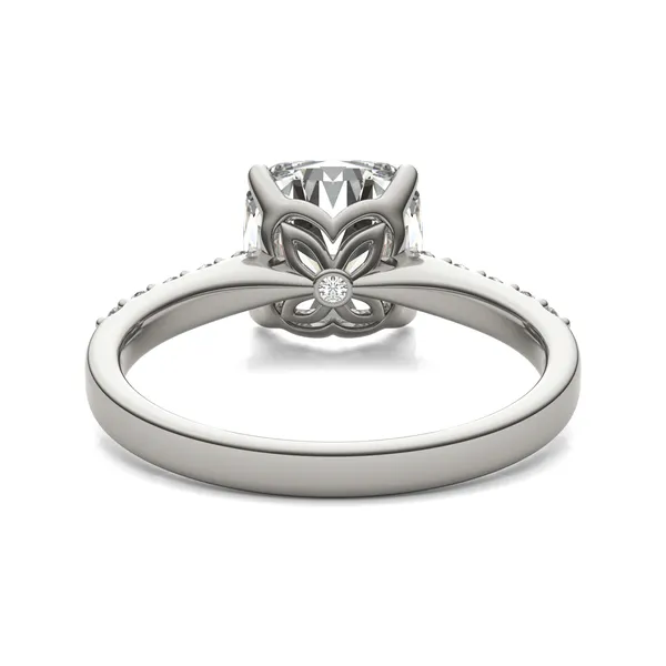 Cushion Signature Bold Side-Stone Engagement Ring