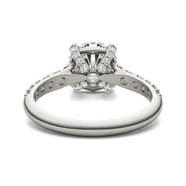 Round Brilliant Luxe Accented Trellis Engagement Ring