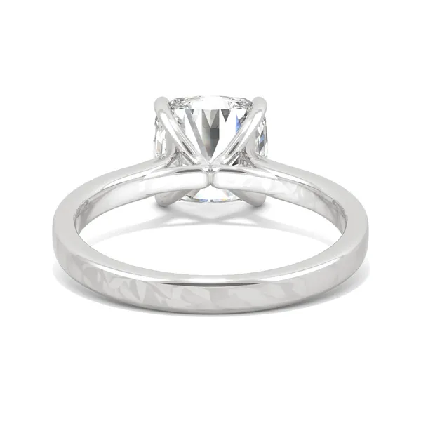 Cushion Hearts & Arrows Channel Set Cathedral Engagement Ring