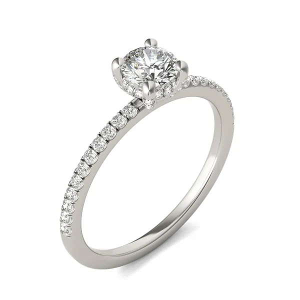 Round Brilliant Hope Hidden Halo Engagement Ring