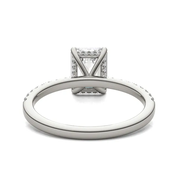 Emerald Classic Accented Hidden Halo Engagement Ring