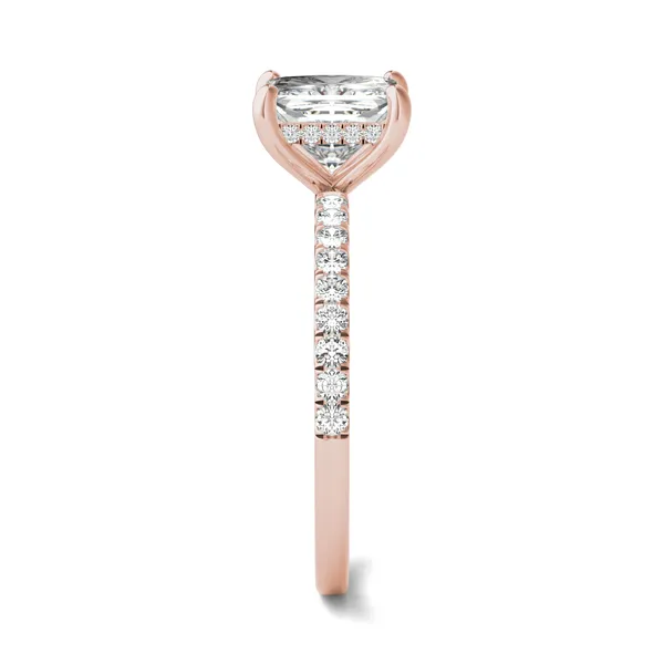 Princess Classic Accented Hidden Halo Engagement Ring