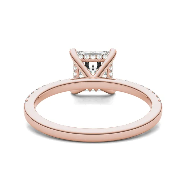 Princess Classic Accented Hidden Halo Engagement Ring