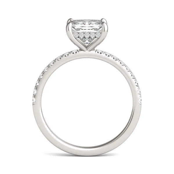 Princess Classic Accented Hidden Halo Engagement Ring
