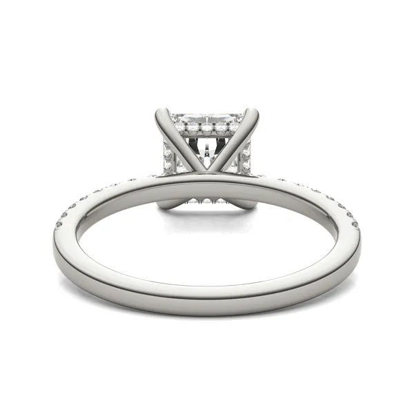 Princess Classic Accented Hidden Halo Engagement Ring