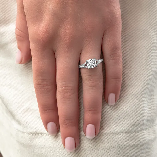 Cushion Duet Engagement Ring