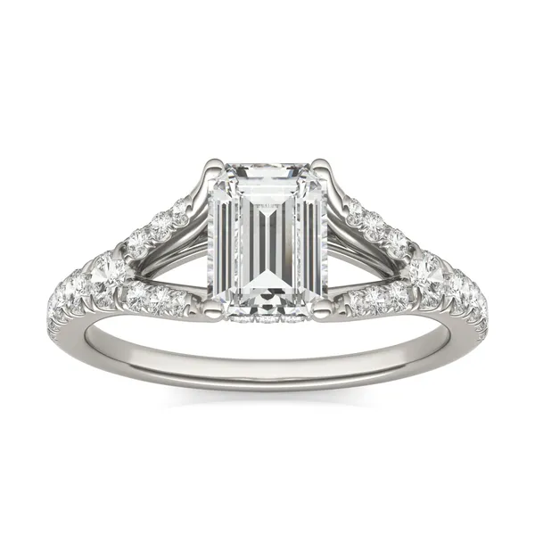 Emerald Duet Engagement Ring