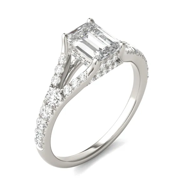 Emerald Duet Engagement Ring