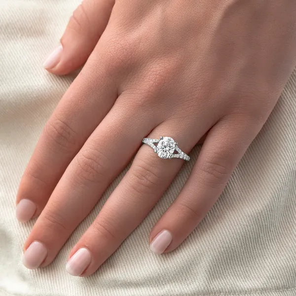 Oval Duet Engagement Ring