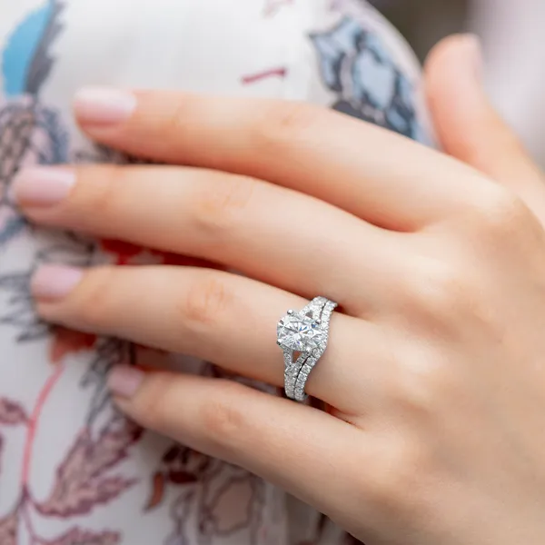 Oval Duet Engagement Ring