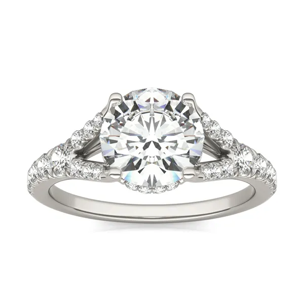 Round Brilliant Duet Engagement Ring
