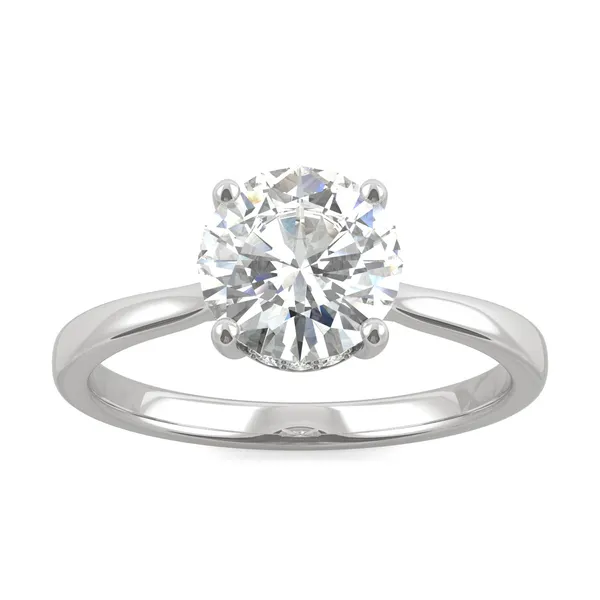 Round Hearts & Arrows Eternal Classic Hidden Halo Engagement Ring