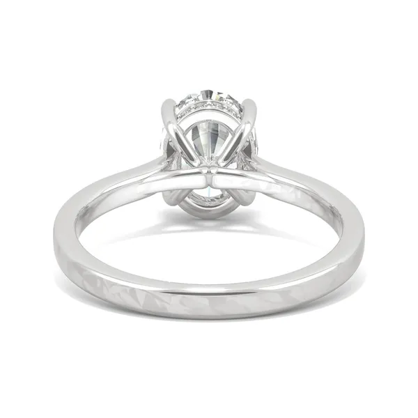 Oval Eternal Side-Stone Hidden Halo Engagement Ring