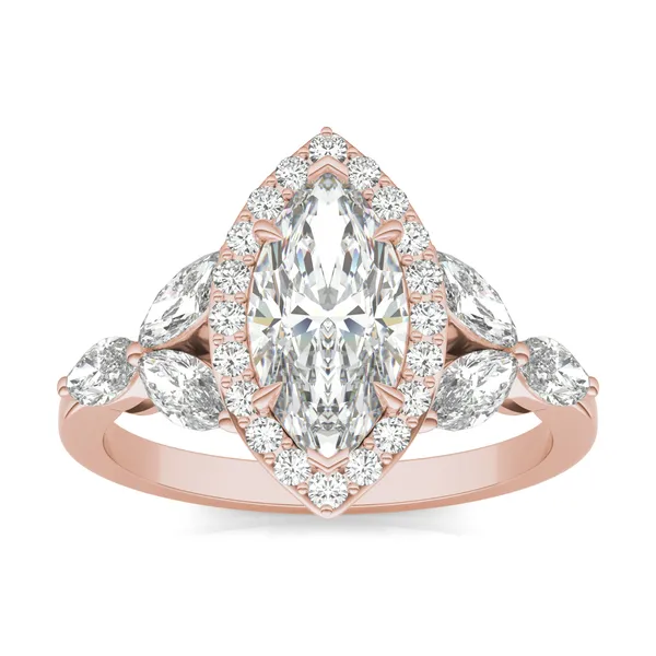 Marquise Iris Halo Engagement Ring