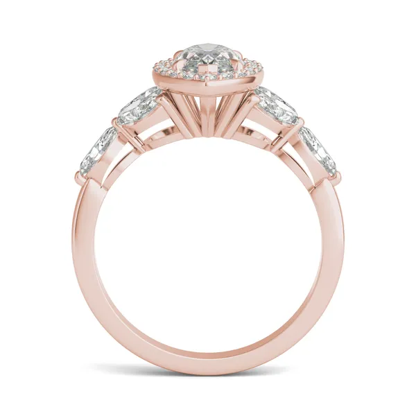 Marquise Iris Halo Engagement Ring