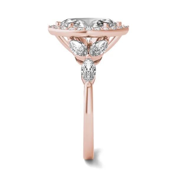 Marquise Iris Halo Engagement Ring