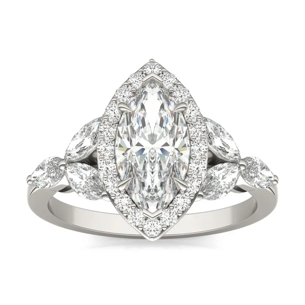 Marquise Iris Halo Engagement Ring