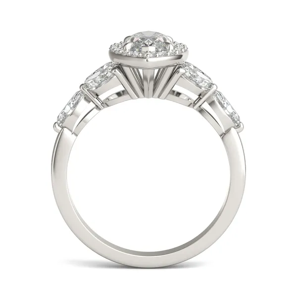 Marquise Iris Halo Engagement Ring