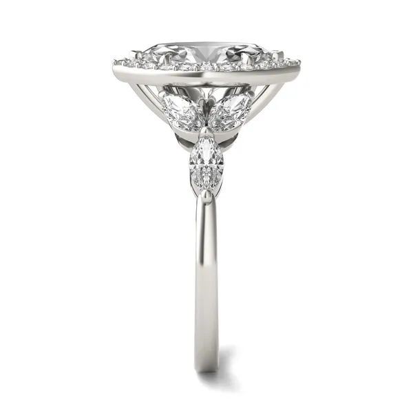 Marquise Iris Halo Engagement Ring