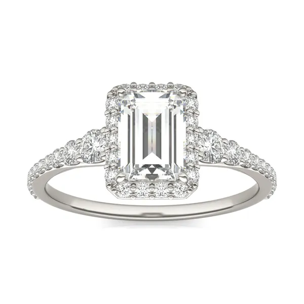 Emerald Signature Graduated Halo Engagement Ring