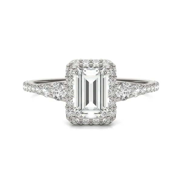 Emerald Signature Graduated Halo Engagement Ring