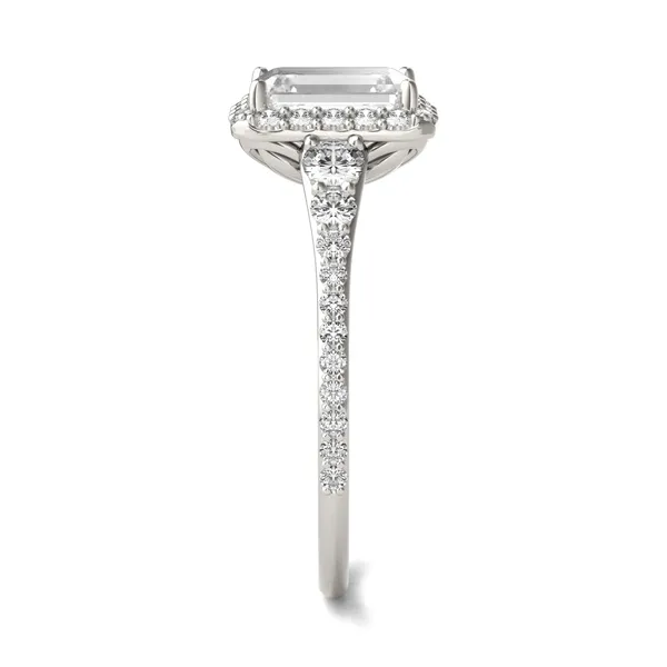Emerald Signature Graduated Halo Engagement Ring