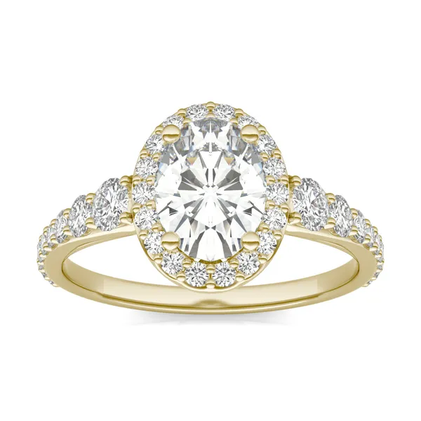 Oval Signature Graduated Halo Engagement Ring