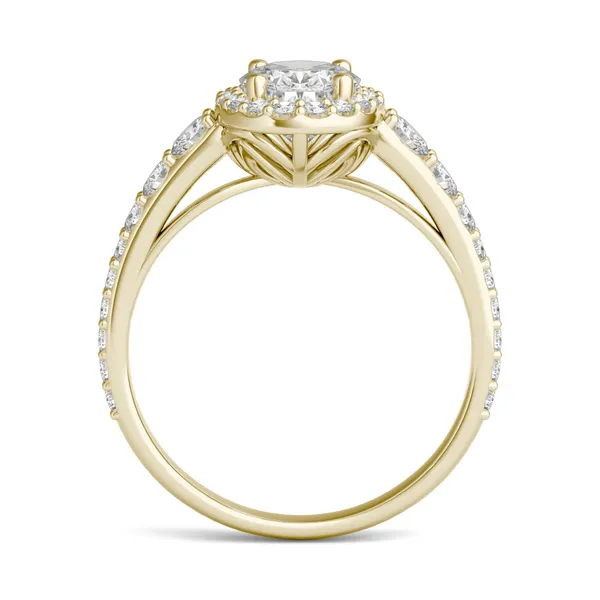 Oval Signature Graduated Halo Engagement Ring