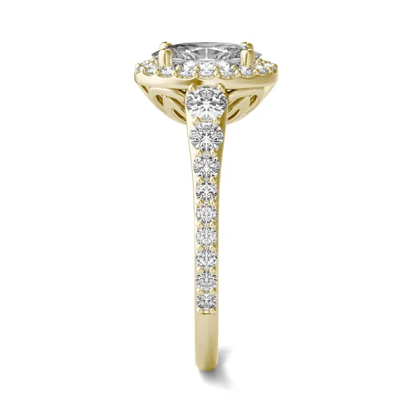 Oval Signature Graduated Halo Engagement Ring