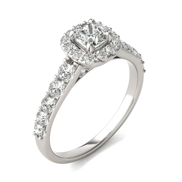 Cushion Allure Halo Engagement Ring