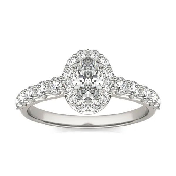 Oval Allure Halo Engagement Ring