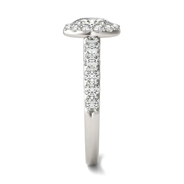 Oval Allure Halo Engagement Ring