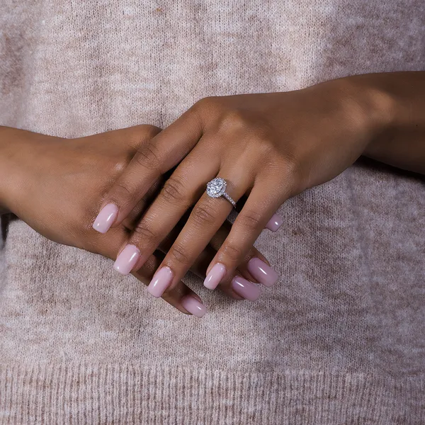 Oval Eden Halo Engagement Ring