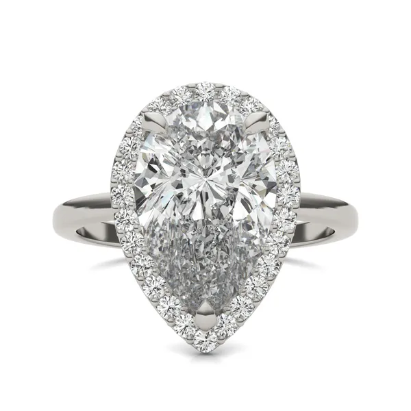 Pear Elevated Classic Halo Engagement Ring