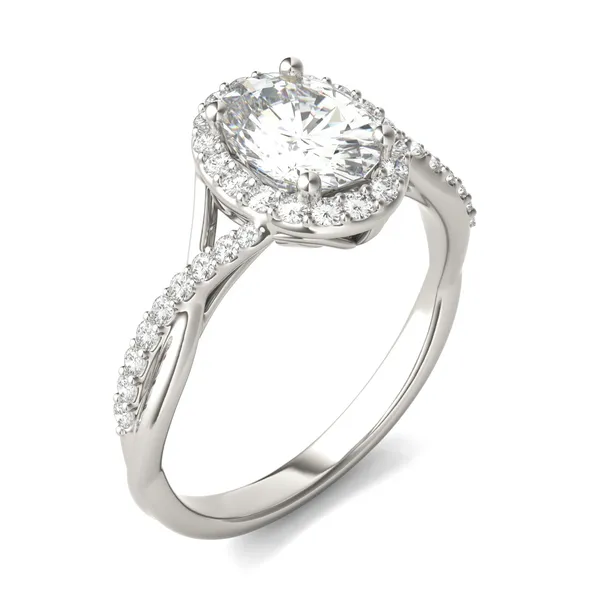 Oval Signature Twisted Halo Engagement Ring