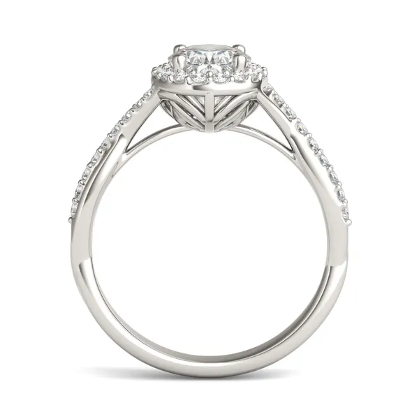 Oval Signature Twisted Halo Engagement Ring