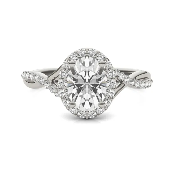 Oval Signature Twisted Halo Engagement Ring