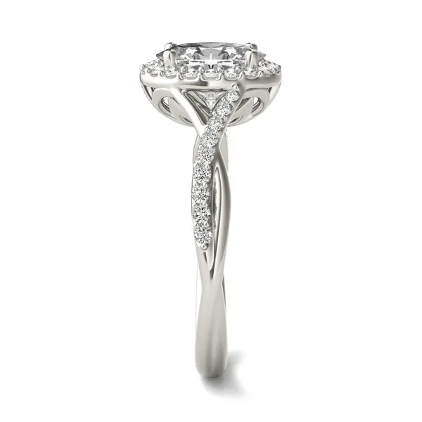 Oval Signature Twisted Halo Engagement Ring