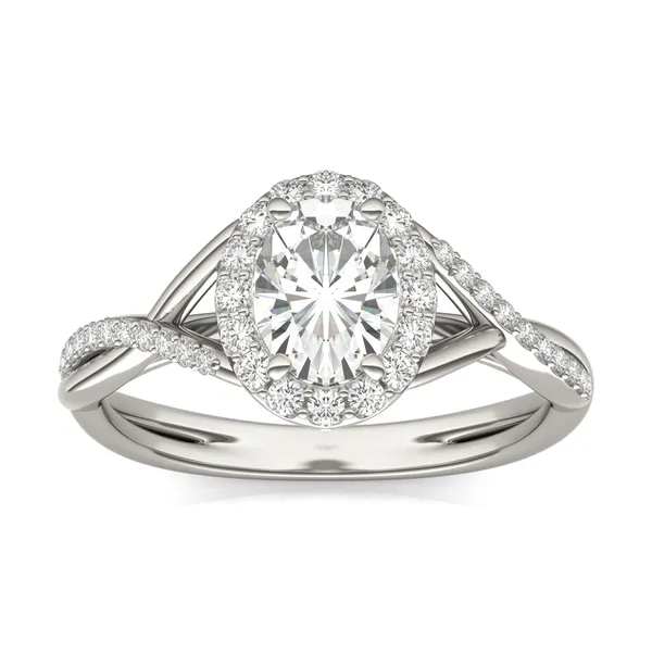 Oval Signature Twisted Halo Engagement Ring