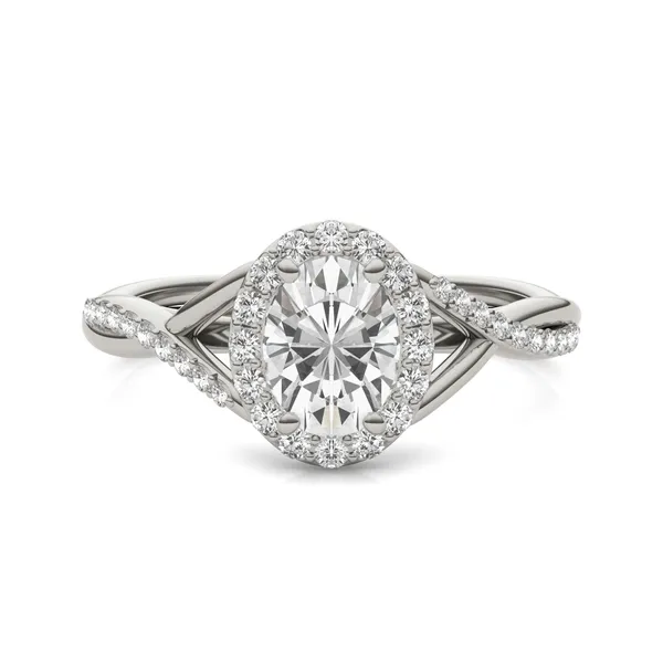 Oval Signature Twisted Halo Engagement Ring
