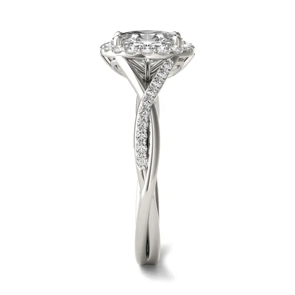 Oval Signature Twisted Halo Engagement Ring