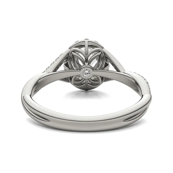 Oval Signature Twisted Halo Engagement Ring