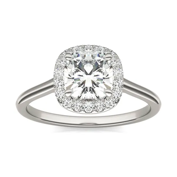 Cushion Hearts & Arrows Signature Halo Engagement Ring