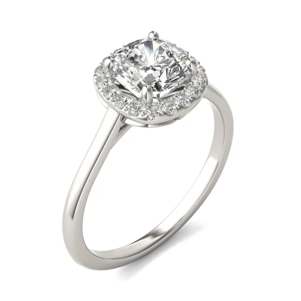 Cushion Signature Halo Engagement Ring