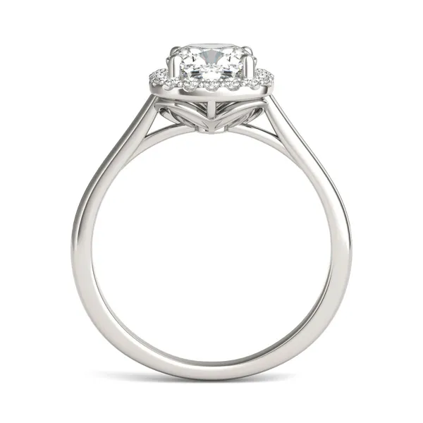 Cushion Signature Halo Engagement Ring