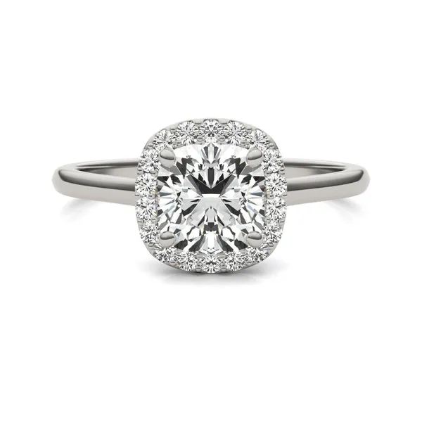 Cushion Signature Halo Engagement Ring