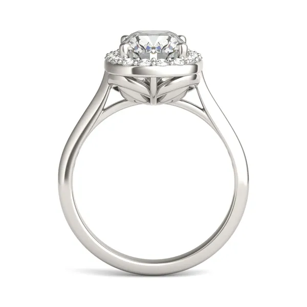 Elongated Cushion Signature Halo Engagement Ring